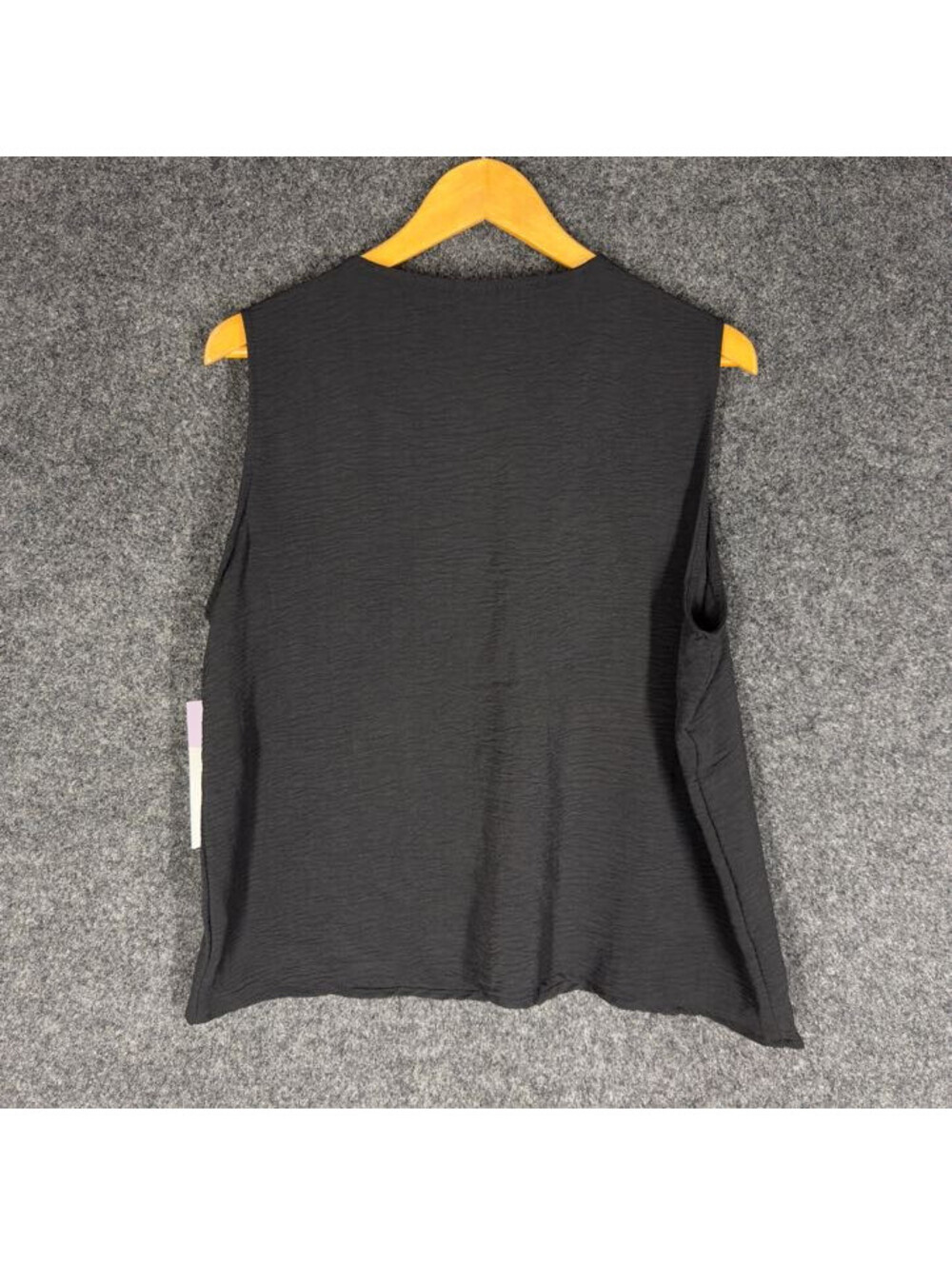New Just Be ... Blouse Women XL Black Sleeveless Wide Strap Pockets Casual Solid - Picture 4 of 9